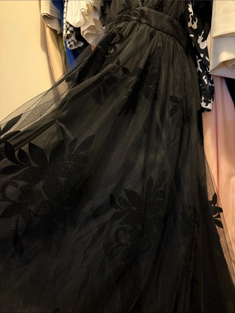 Windsor Black Sheer Floral Maxi Dress - Picture 7 of 7